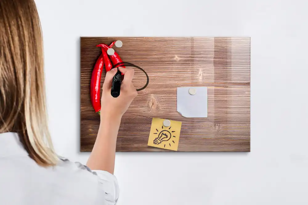 Mágneses írható tábla csípős chili paprika mintával