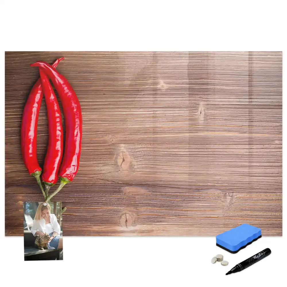 Mágneses írható tábla csípős chili paprika mintával