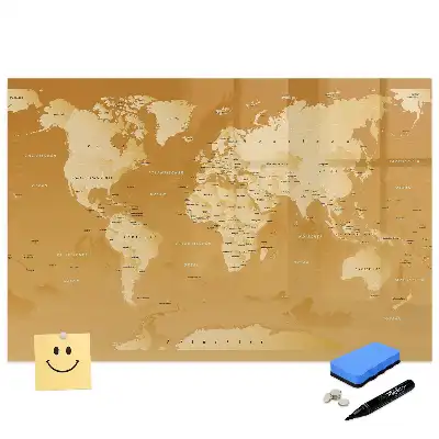 Mágneses írható világtérkép tábla