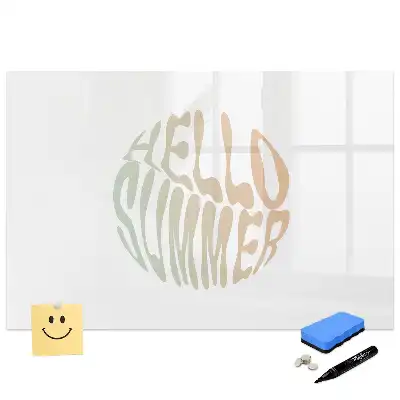 Mágneses írható tábla Hello Nyár a strandon felirattal