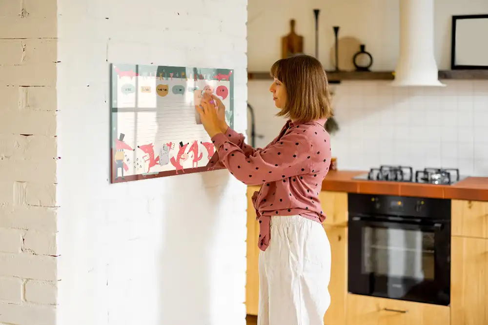Mágneses törölhető heti gyermekprogram tábla