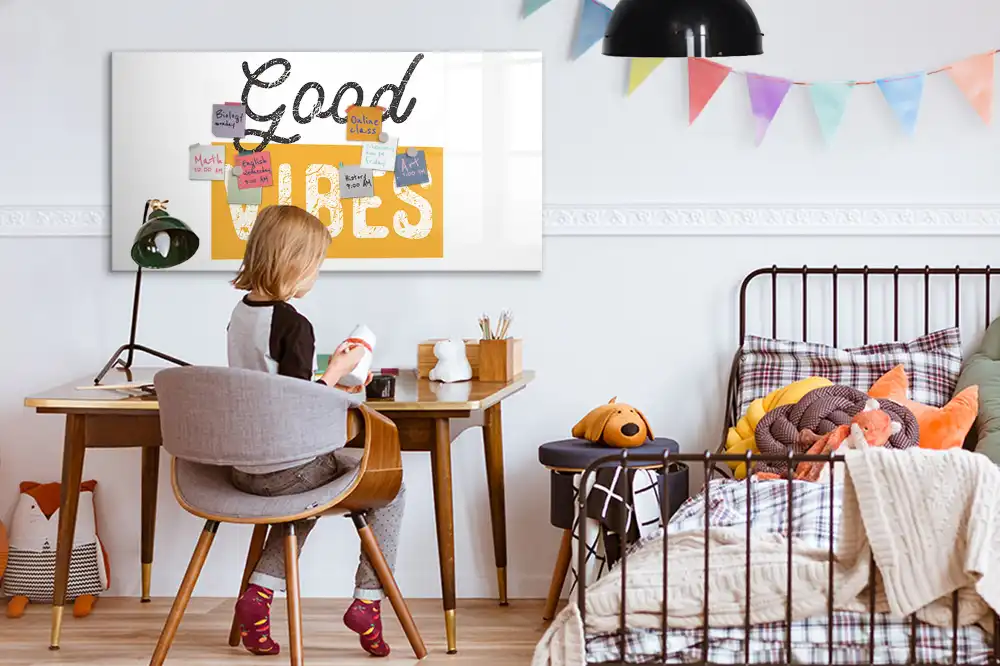 Mágneses, írható tábla inspiráló jó reggelt idézettel
