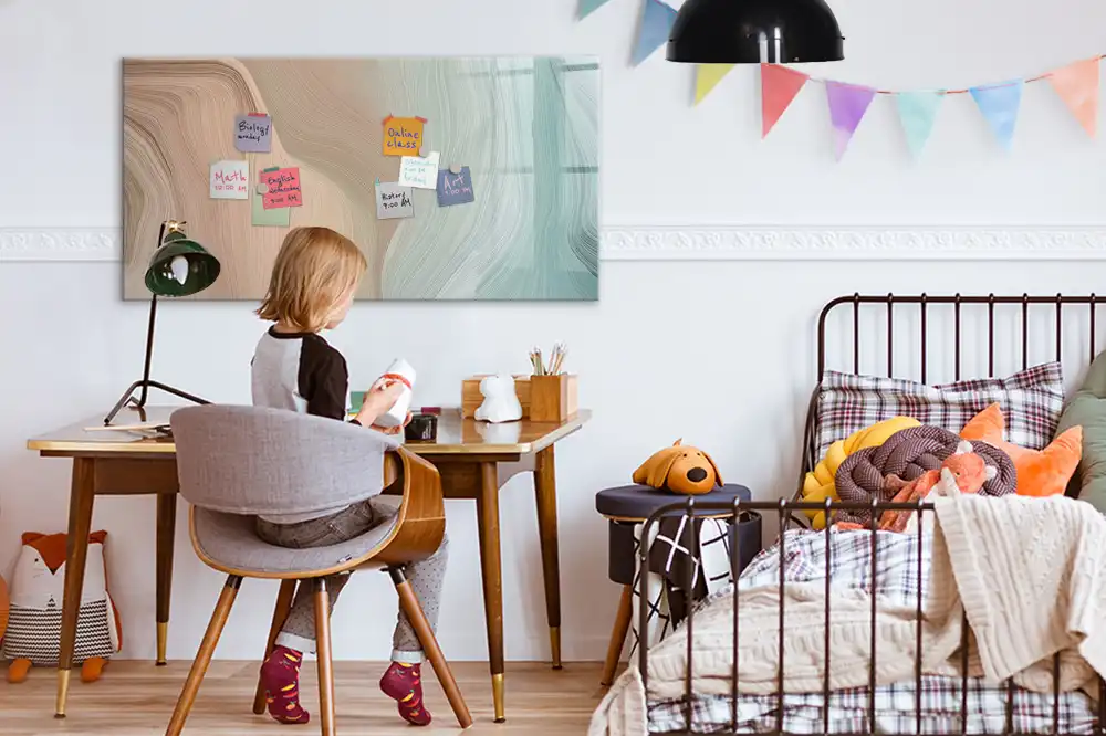 Mágneses törölhető tábla absztrakt tengeri hullámok mintával