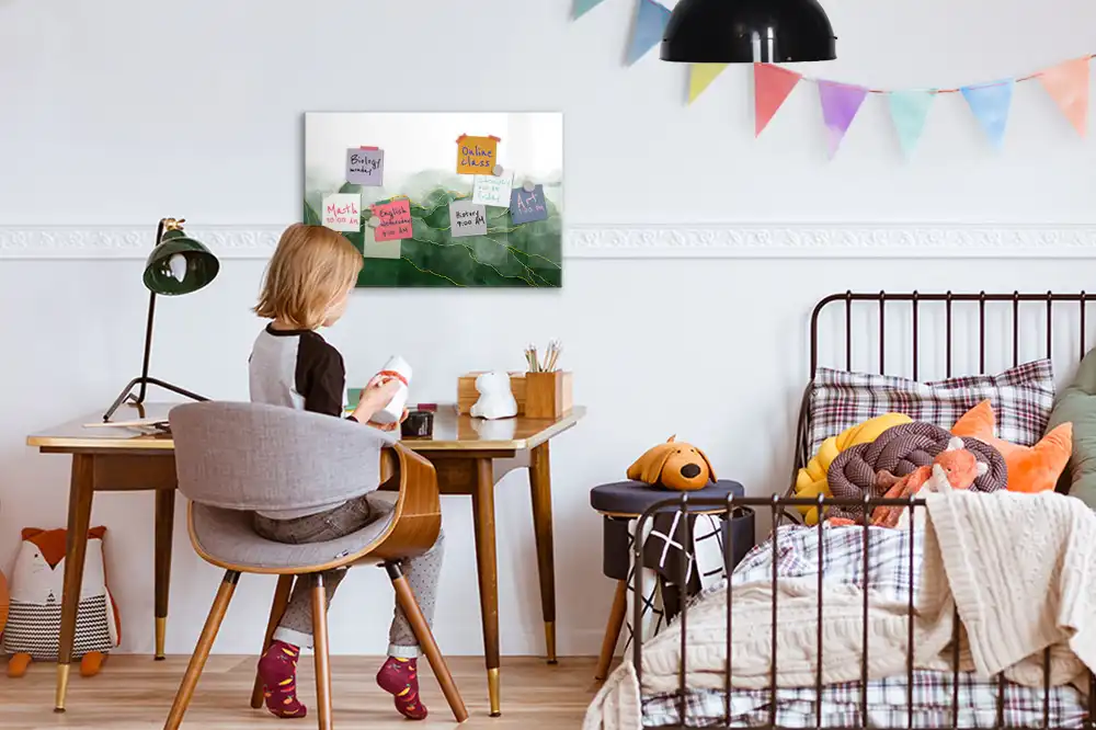 Absztrakt levélmintás mágneses törölhető tábla