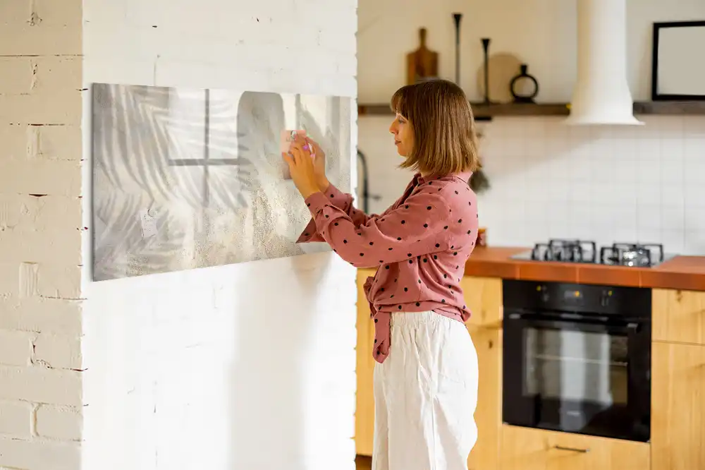 Mágneses, törölhető tábla pálmalevél árnyéka a homokon mintával