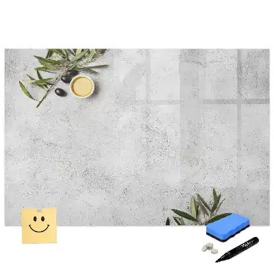 Minimalista olajág mintás mágneses törölhető tábla