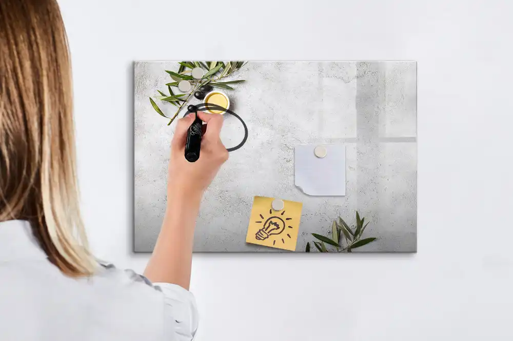 Minimalista olajág mintás mágneses törölhető tábla
