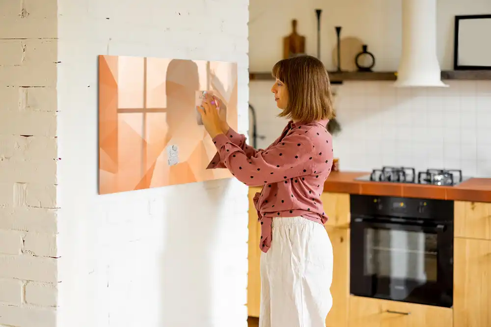 Absztrakt geometrikus háromszög mintás mágneses törölhető tábla