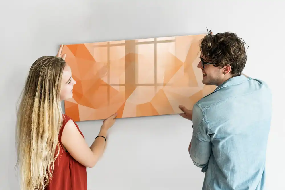 Absztrakt geometrikus háromszög mintás mágneses törölhető tábla