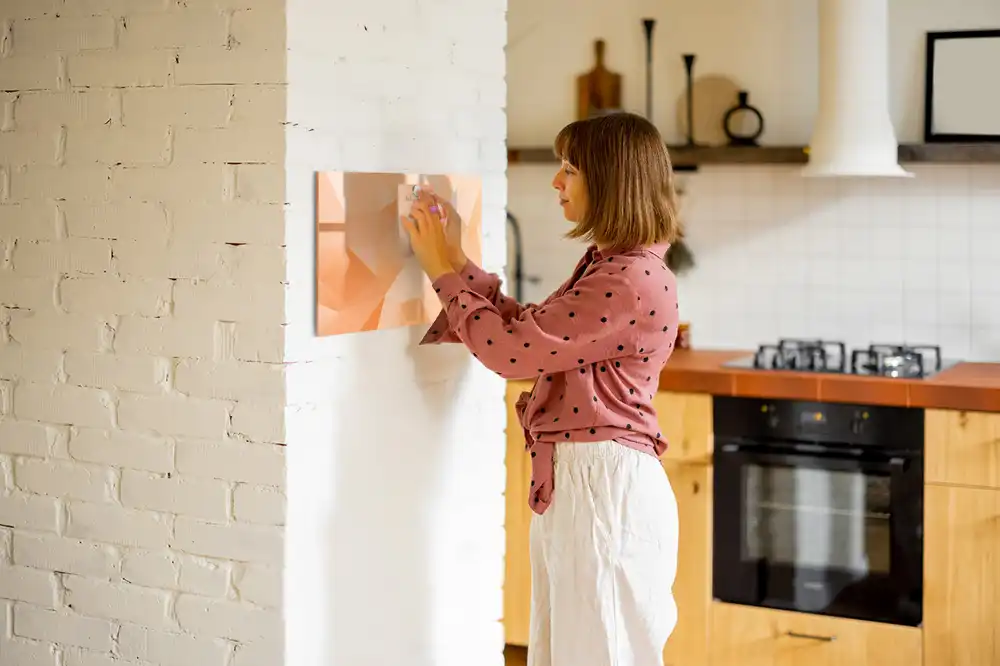 Absztrakt geometrikus háromszög mintás mágneses törölhető tábla