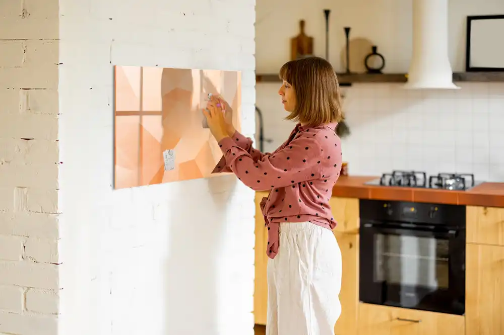 Absztrakt geometrikus háromszög mintás mágneses törölhető tábla