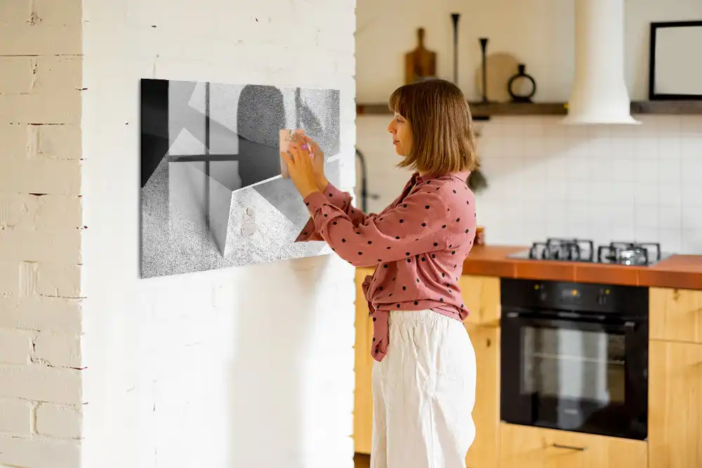 Absztrakt geometrikus háromszög mintás mágneses írható tábla