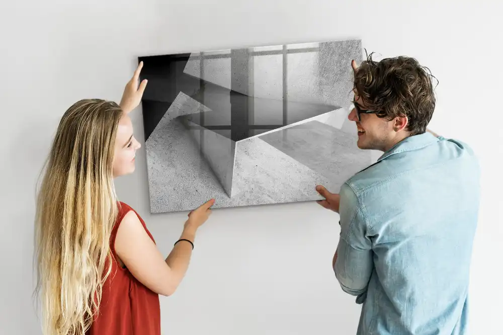 Absztrakt geometrikus háromszög mintás mágneses írható tábla