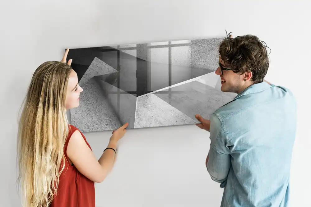 Absztrakt geometrikus háromszög mintás mágneses írható tábla