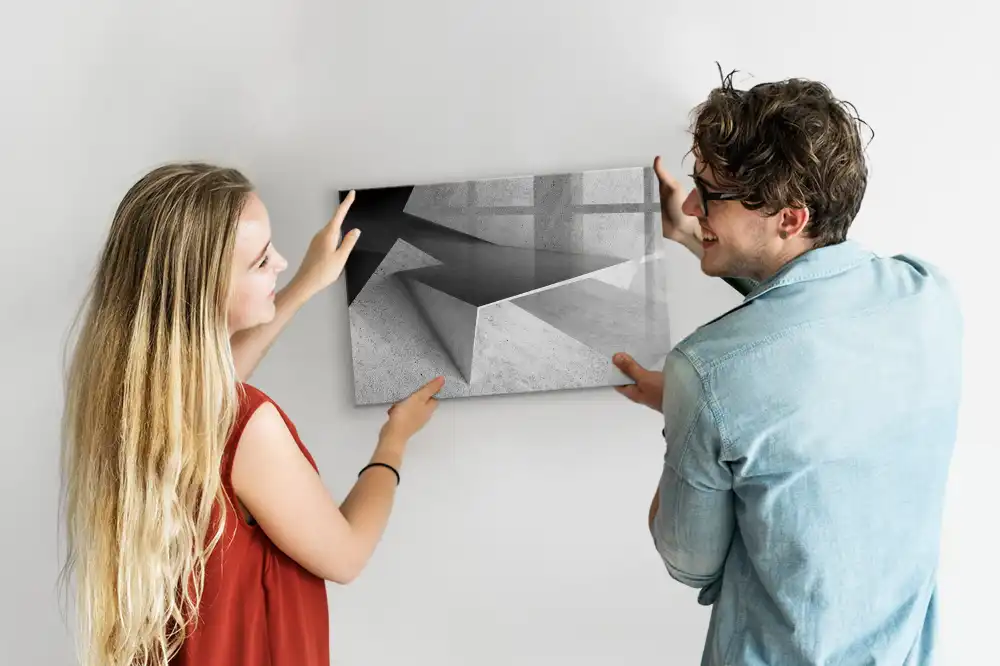 Absztrakt geometrikus háromszög mintás mágneses írható tábla