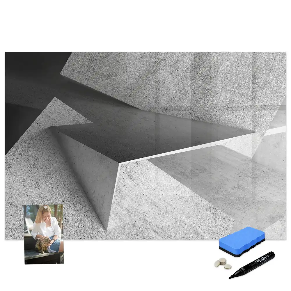 Absztrakt geometrikus háromszög mintás mágneses írható tábla