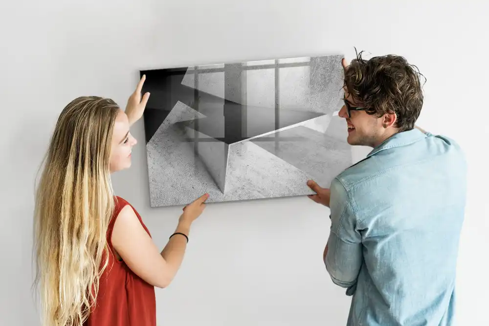 Absztrakt geometrikus háromszög mintás mágneses írható tábla