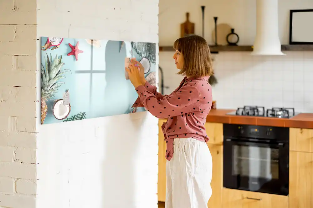 Mágneses törölhető tábla nyári virágmintával