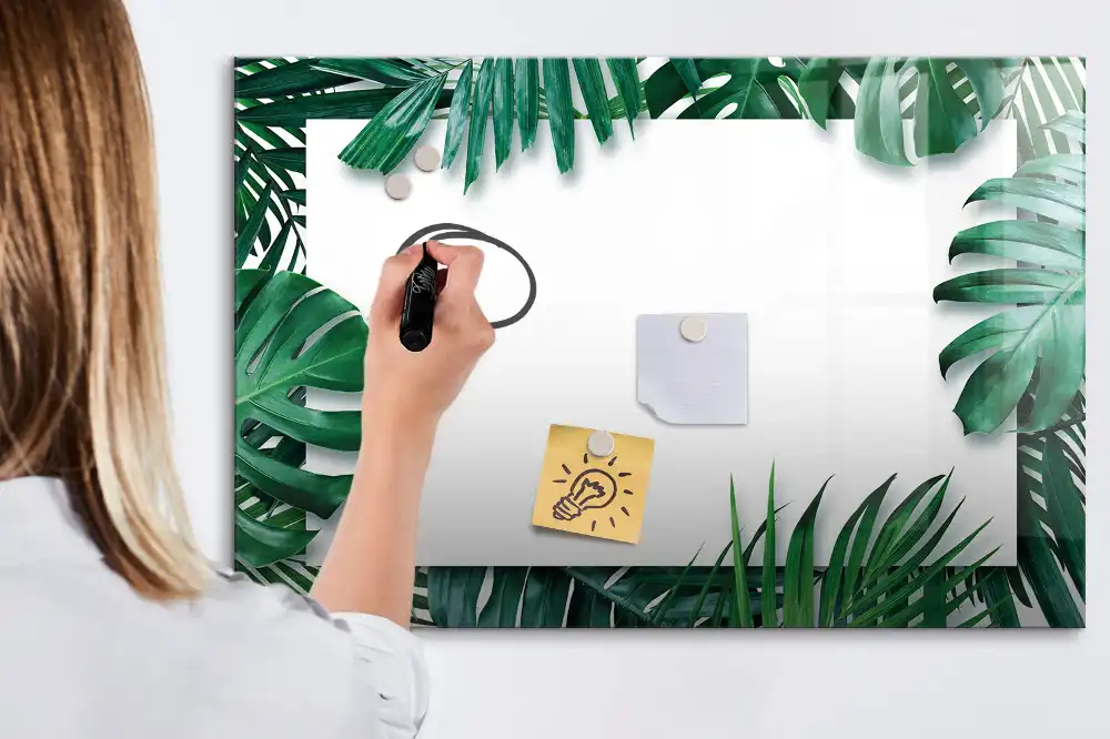 Mágneses törölhető tábla pálma és monstera mintával