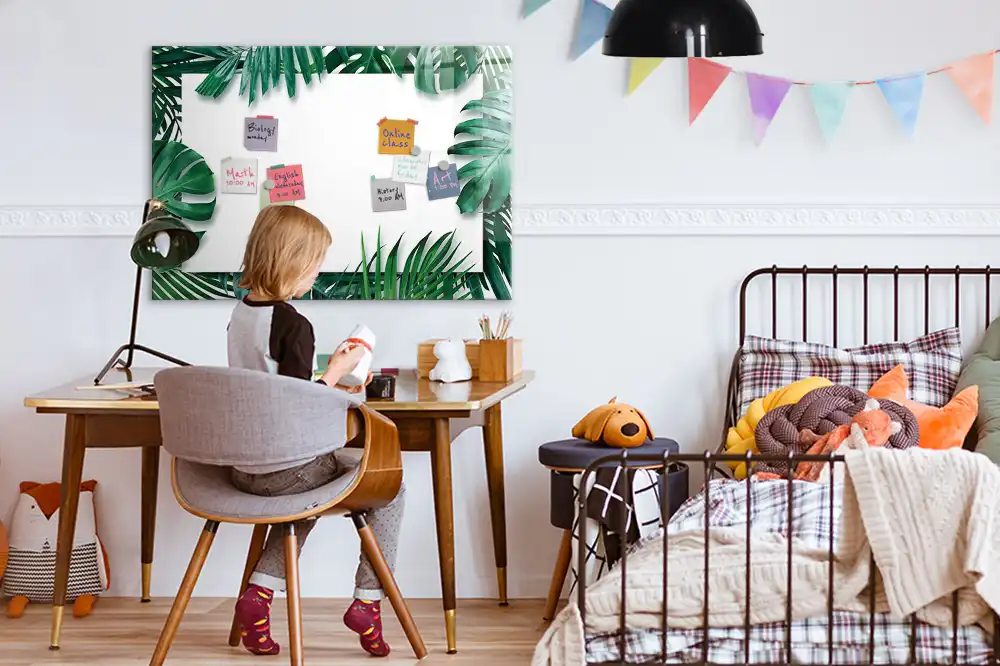 Mágneses törölhető tábla pálma és monstera mintával