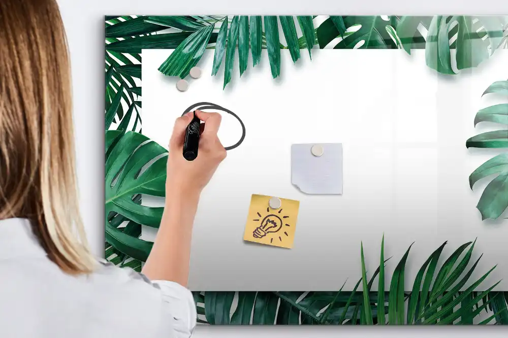 Mágneses törölhető tábla pálma és monstera mintával