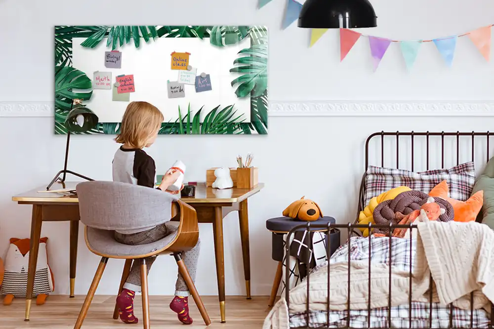 Mágneses törölhető tábla pálma és monstera mintával