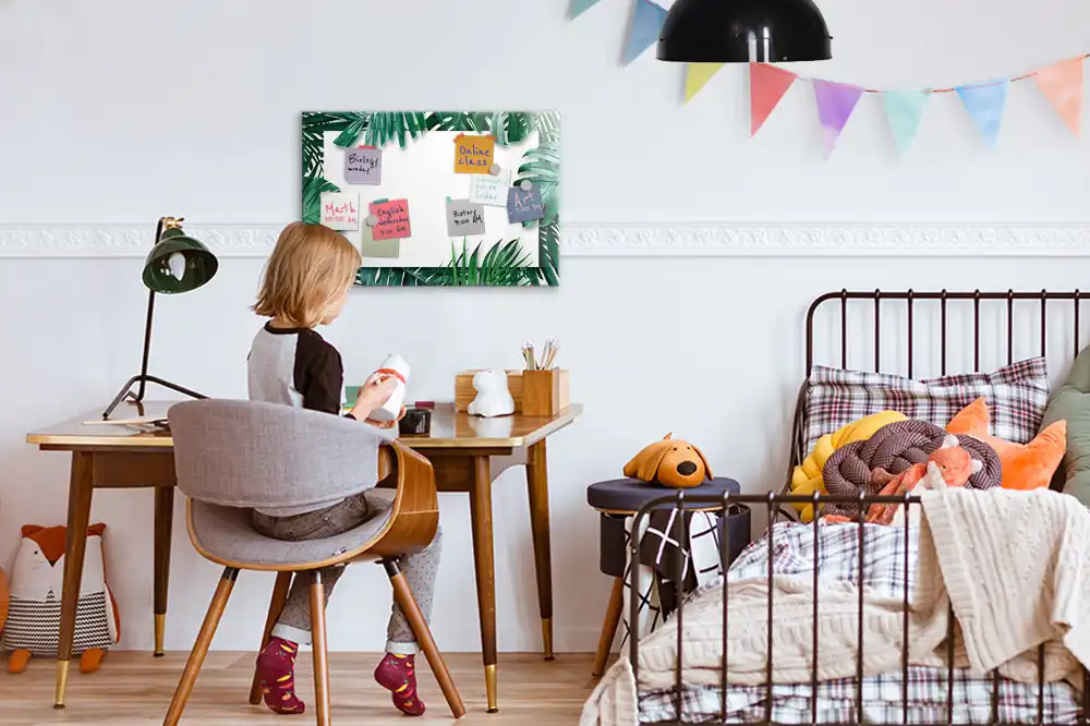 Mágneses törölhető tábla pálma és monstera mintával