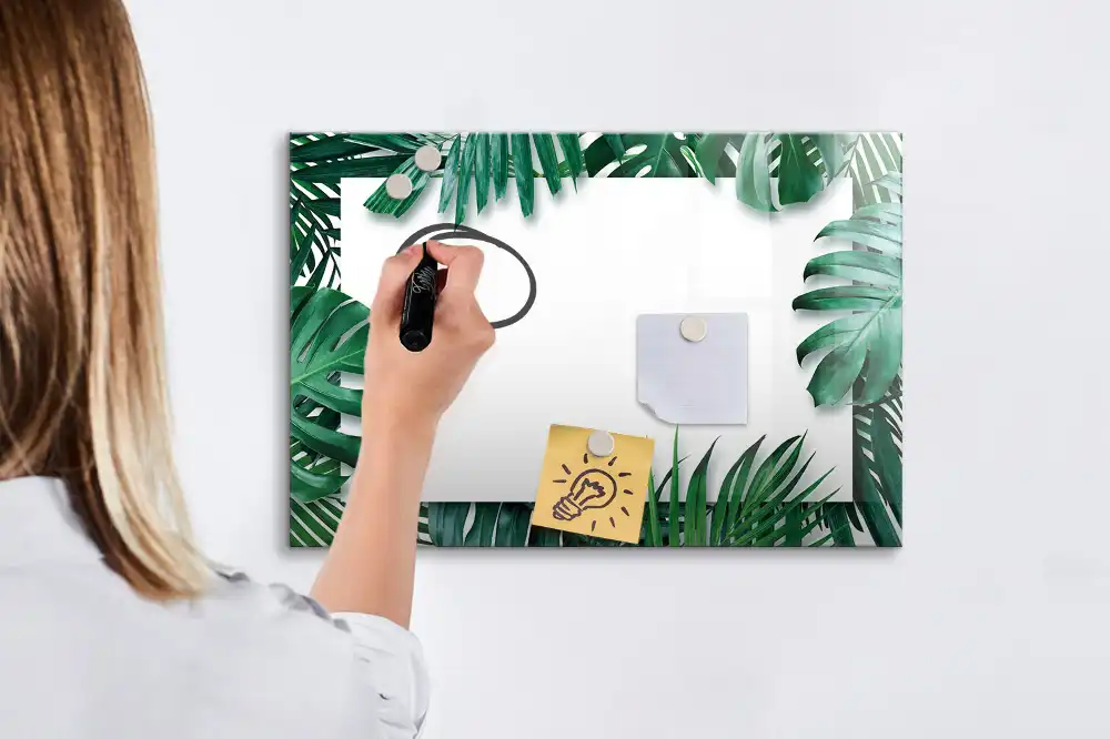 Mágneses törölhető tábla pálma és monstera mintával