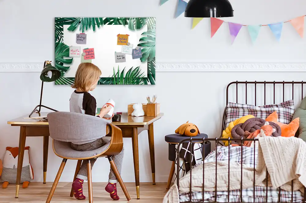 Mágneses törölhető tábla pálma és monstera mintával
