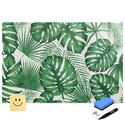 Mágneses írható tábla egzotikus monstera levelek mintával