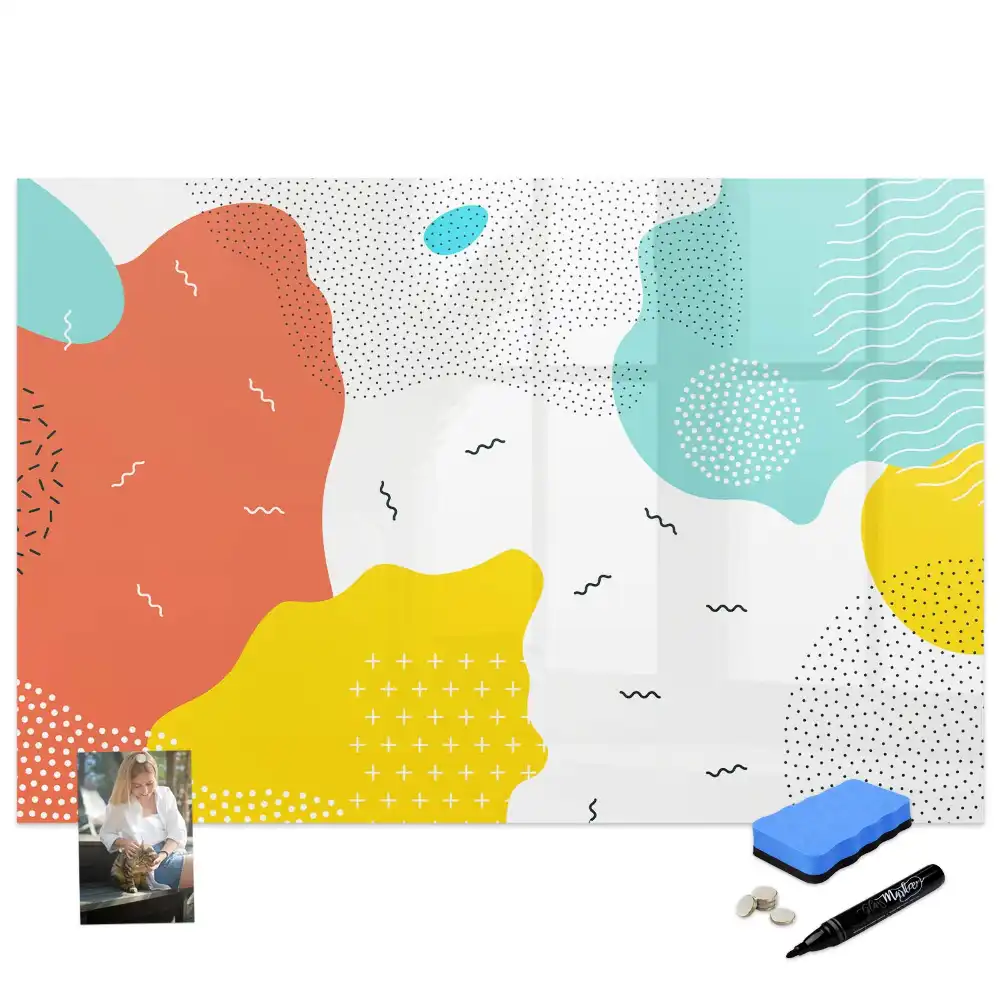 Mágneses írható tábla pop-art stílusban