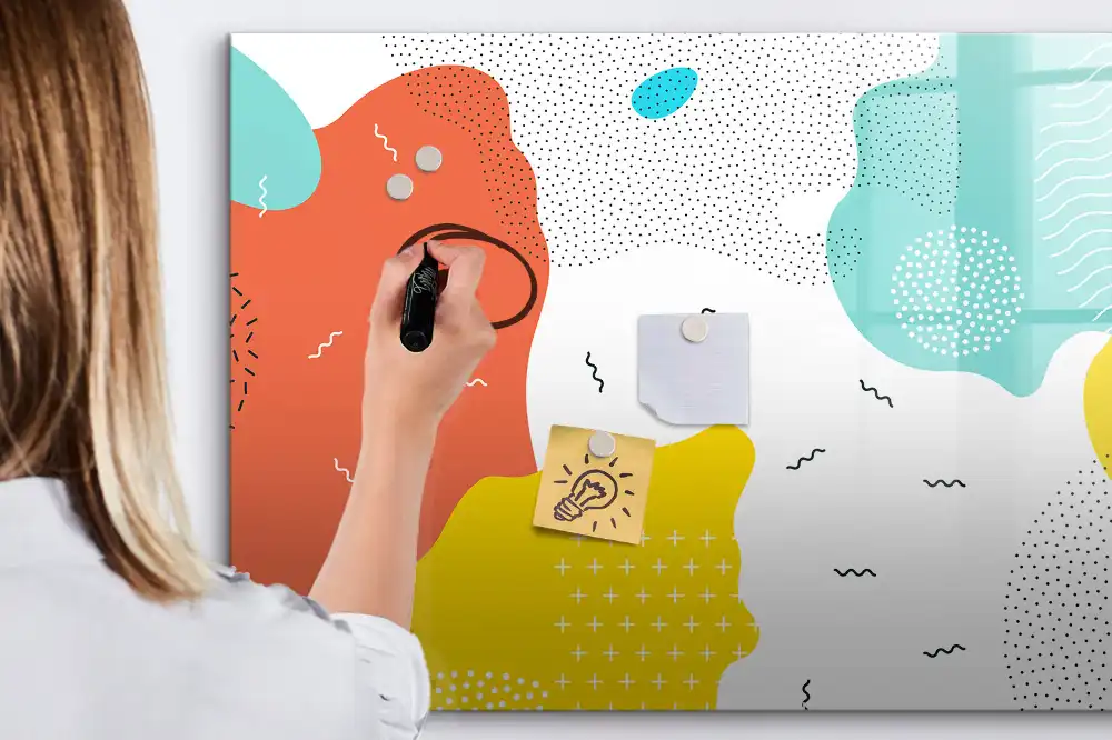 Mágneses írható tábla pop-art stílusban