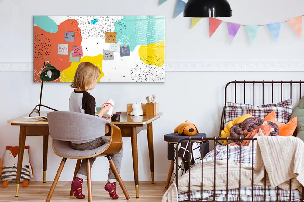 Mágneses írható tábla pop-art stílusban