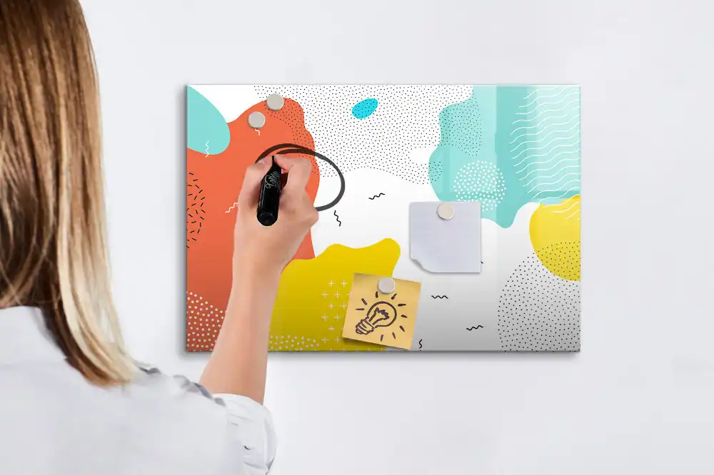 Mágneses írható tábla pop-art stílusban