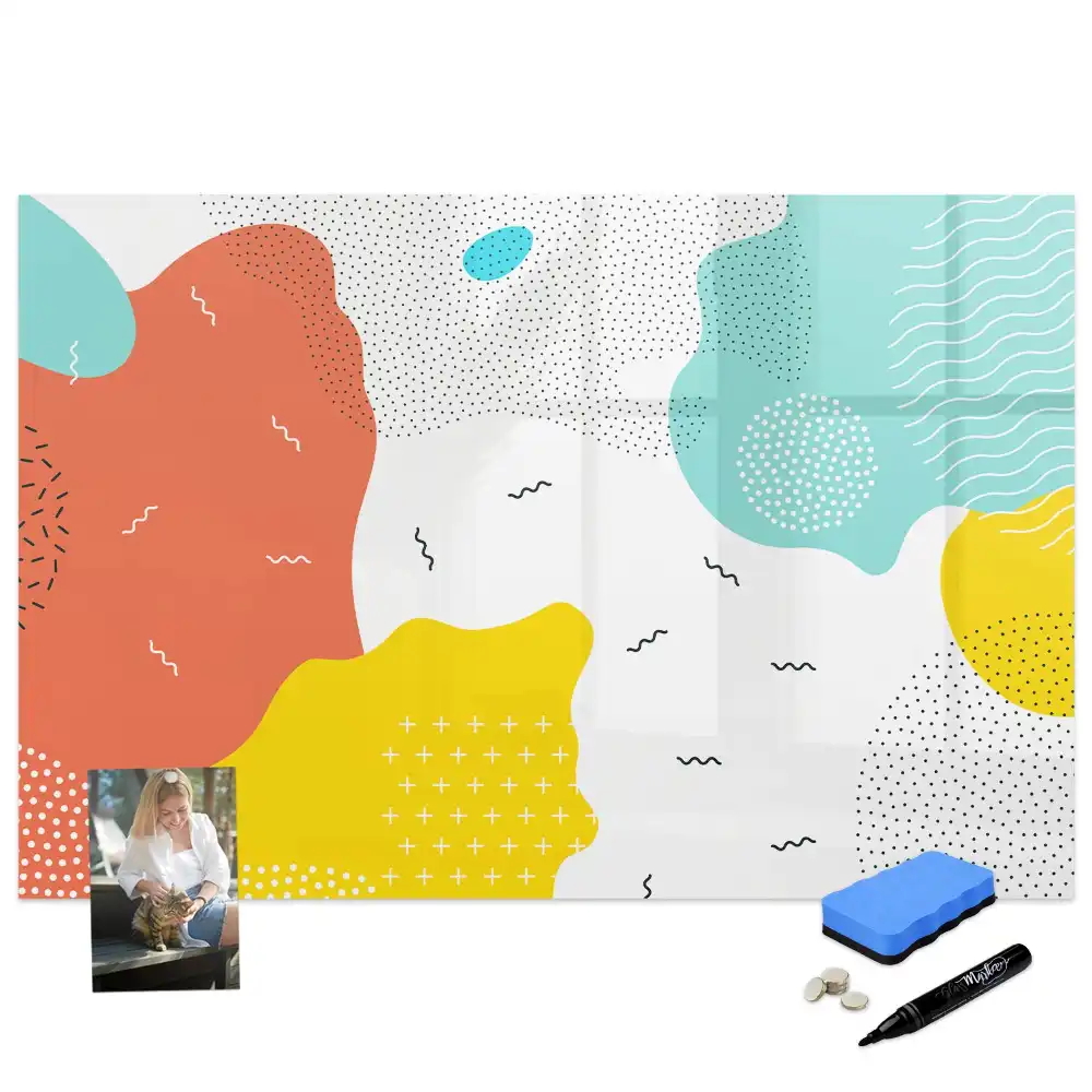 Mágneses írható tábla pop-art stílusban