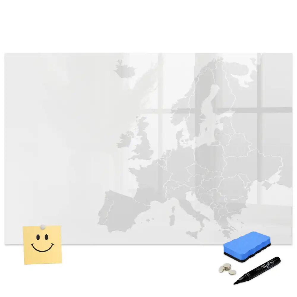 Mágneses, írható európai kontinenstérkép