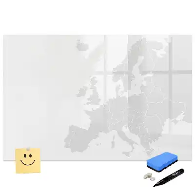 Mágneses, írható európai kontinenstérkép