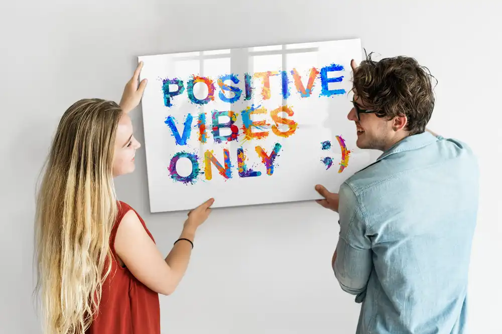 Mágneses írható tábla motivációs felirattal