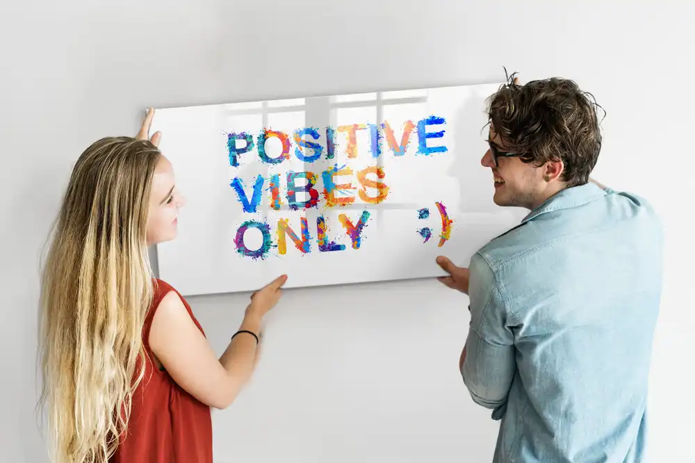 Mágneses írható tábla motivációs felirattal