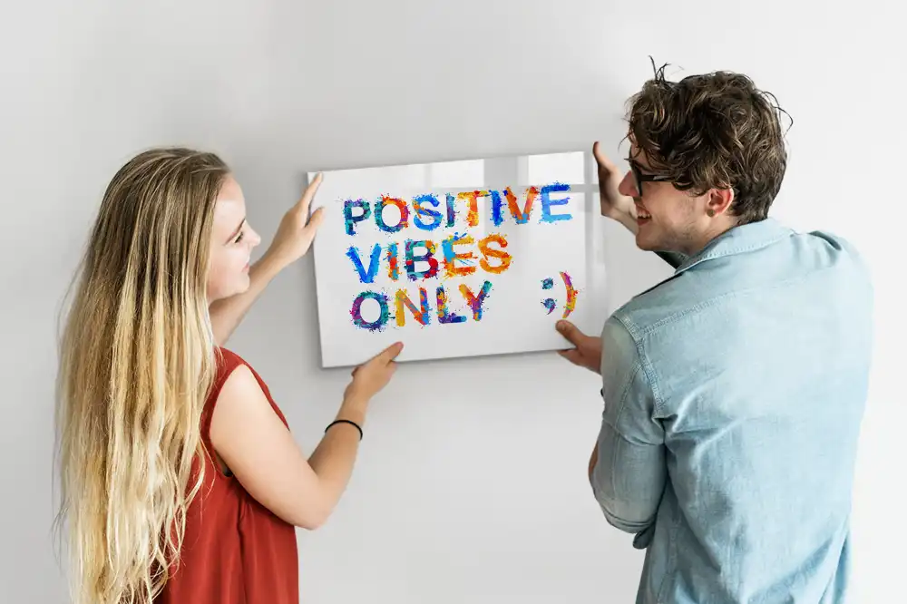 Mágneses írható tábla motivációs felirattal
