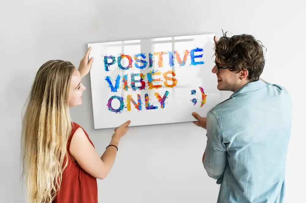 Mágneses írható tábla motivációs felirattal