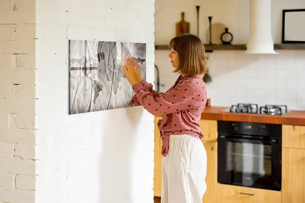 Mágneses, törölhető világtérkép tábla