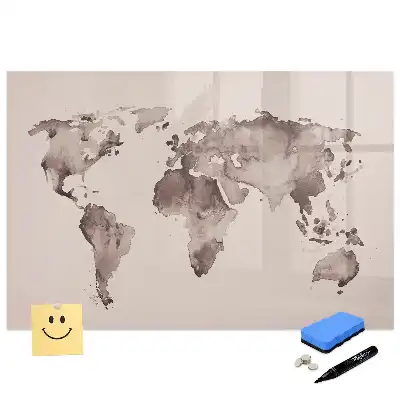 Mágneses, törölhető világtérkép tábla