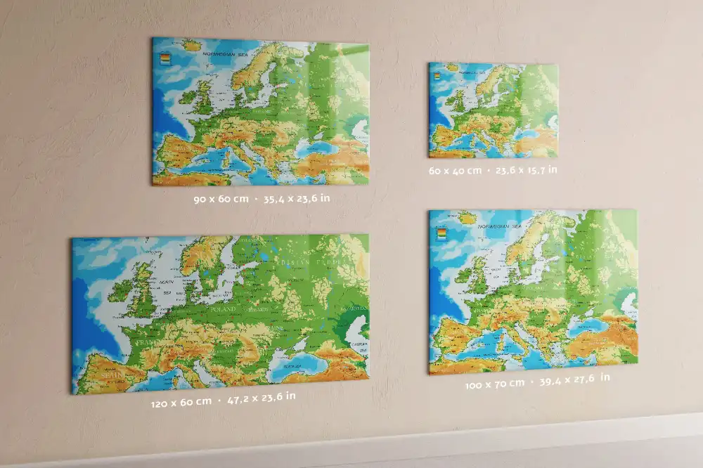 Mágneses írható iskolai világtérkép