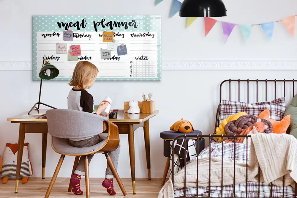 Mágneses, törölhető étkezéstervező tábla