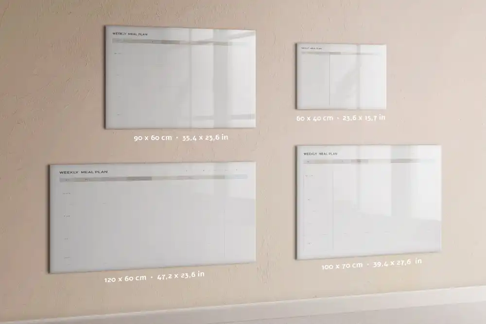 Minimalista mágneses törölhető menütábla