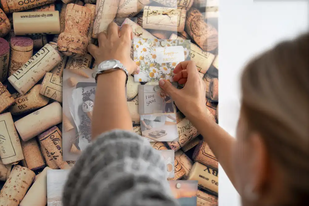 Mágneses üveg írótábla borosüveg dugó mintával
