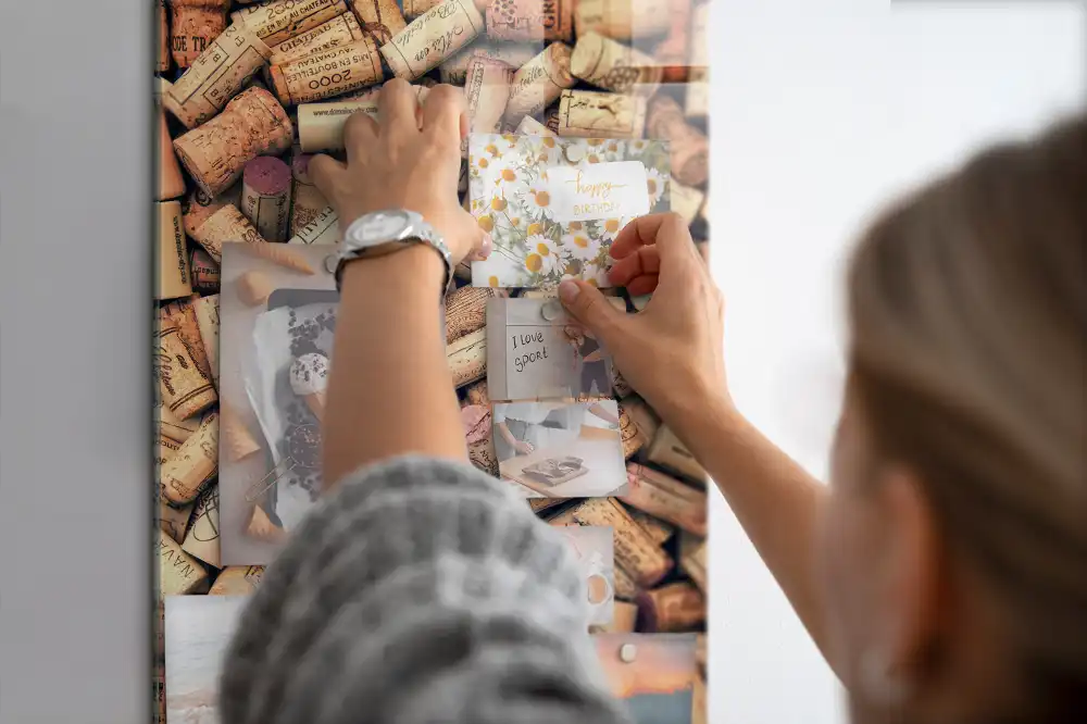 Mágneses üveg írótábla borosüveg dugó mintával