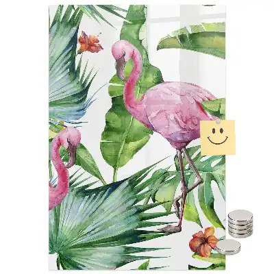Művészi flamingó mintás mágnestábla
