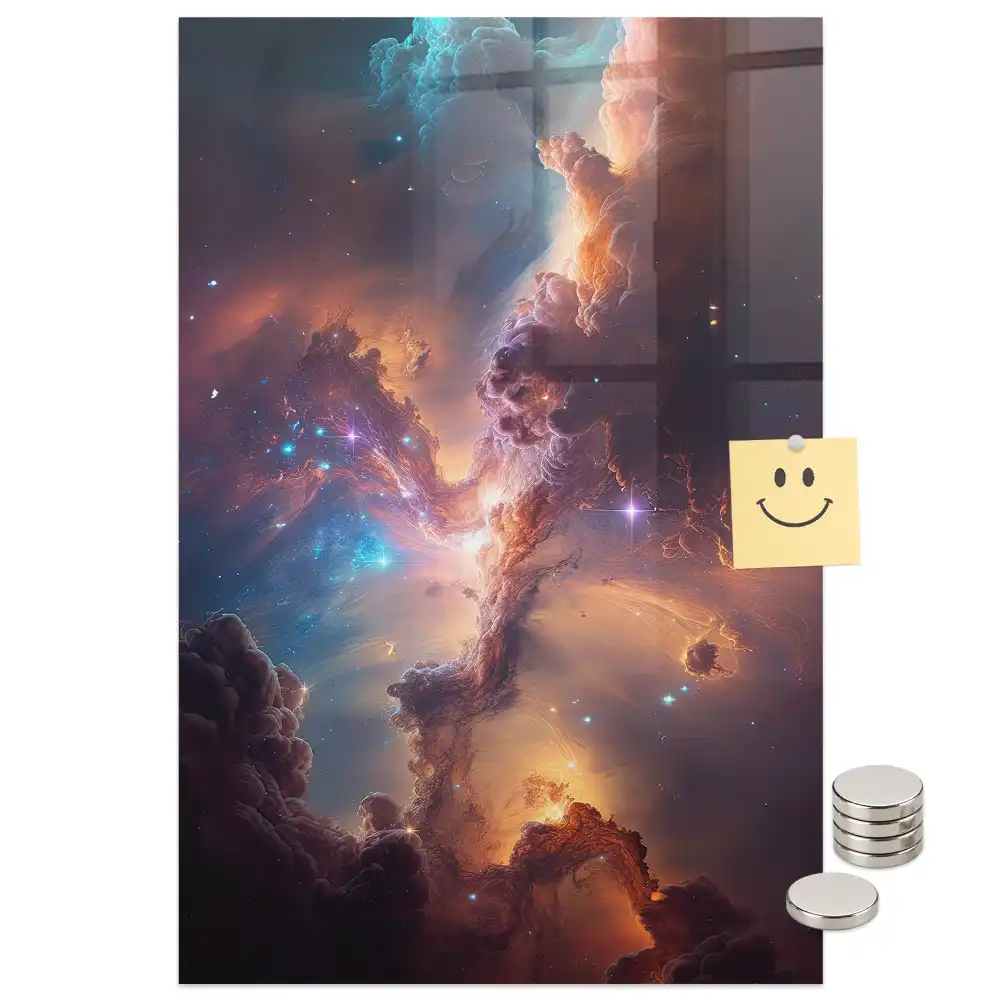 Mágneses fali tábla űrgalaxis mintával